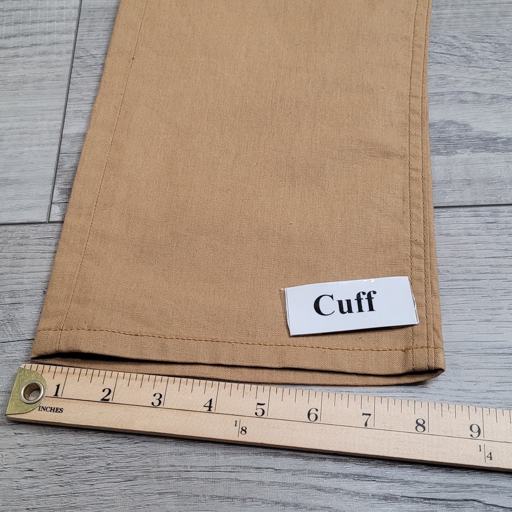 👖Gustin Pants Mens 36x29 Mustard Linen Chino Straight #21‎ Button Fly Made USA - Picture 14 of 15